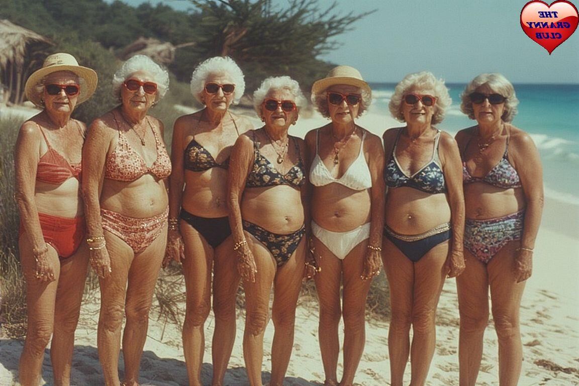 GRANNIES DAY OUT ON THE BEACH