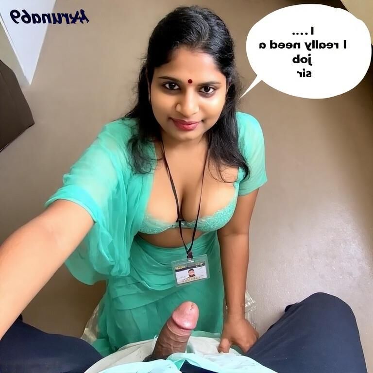 Desi indiana Slut de joelhos mantendo seu emprego