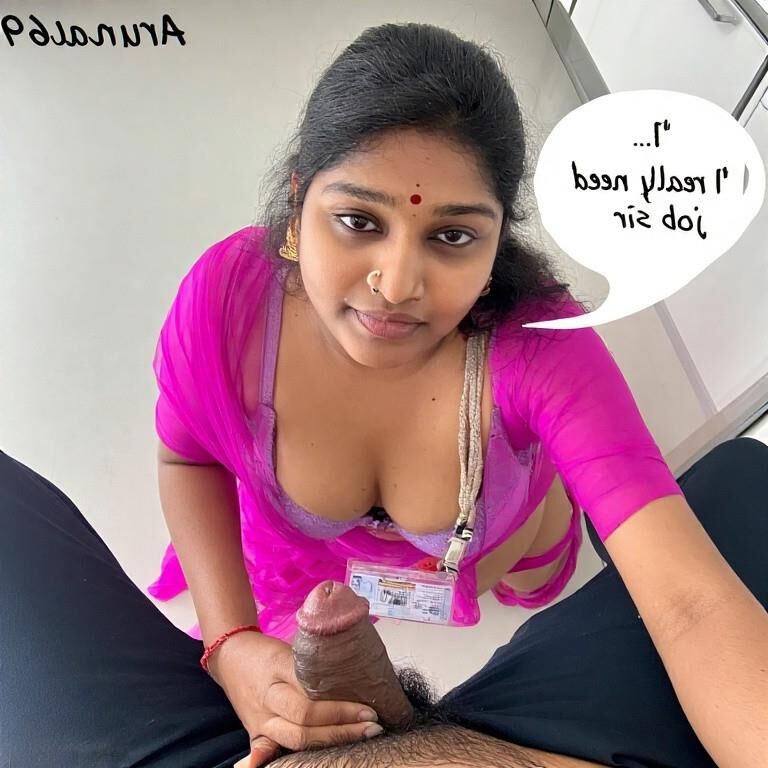 Desi indiana Slut de joelhos mantendo seu emprego