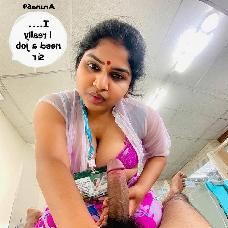 Desi indiana Slut de joelhos mantendo seu emprego
