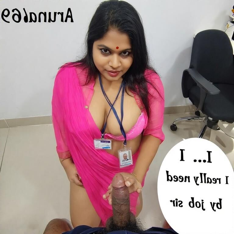 Desi indiana Slut de joelhos mantendo seu emprego