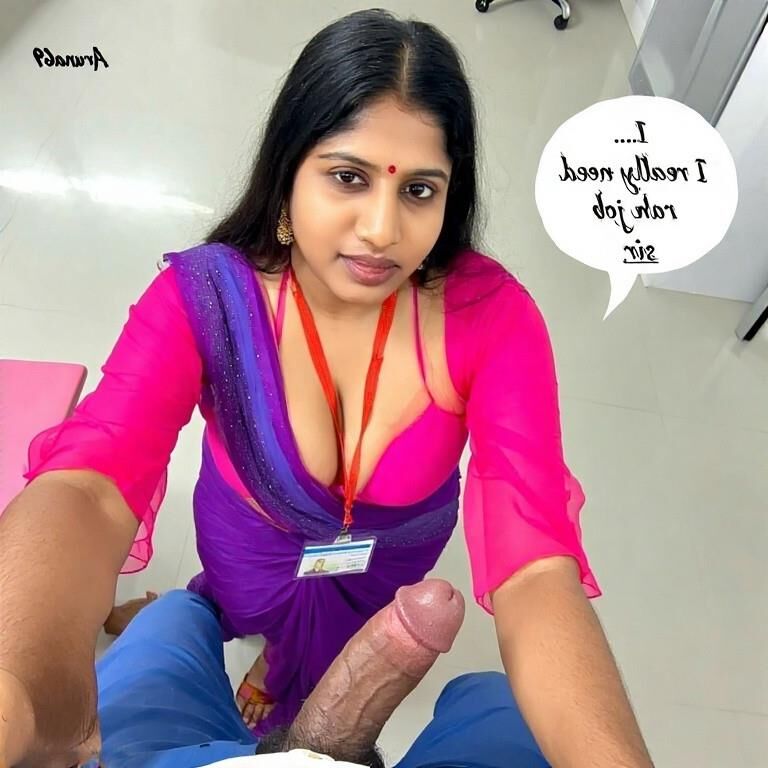 Desi indiana Slut de joelhos mantendo seu emprego