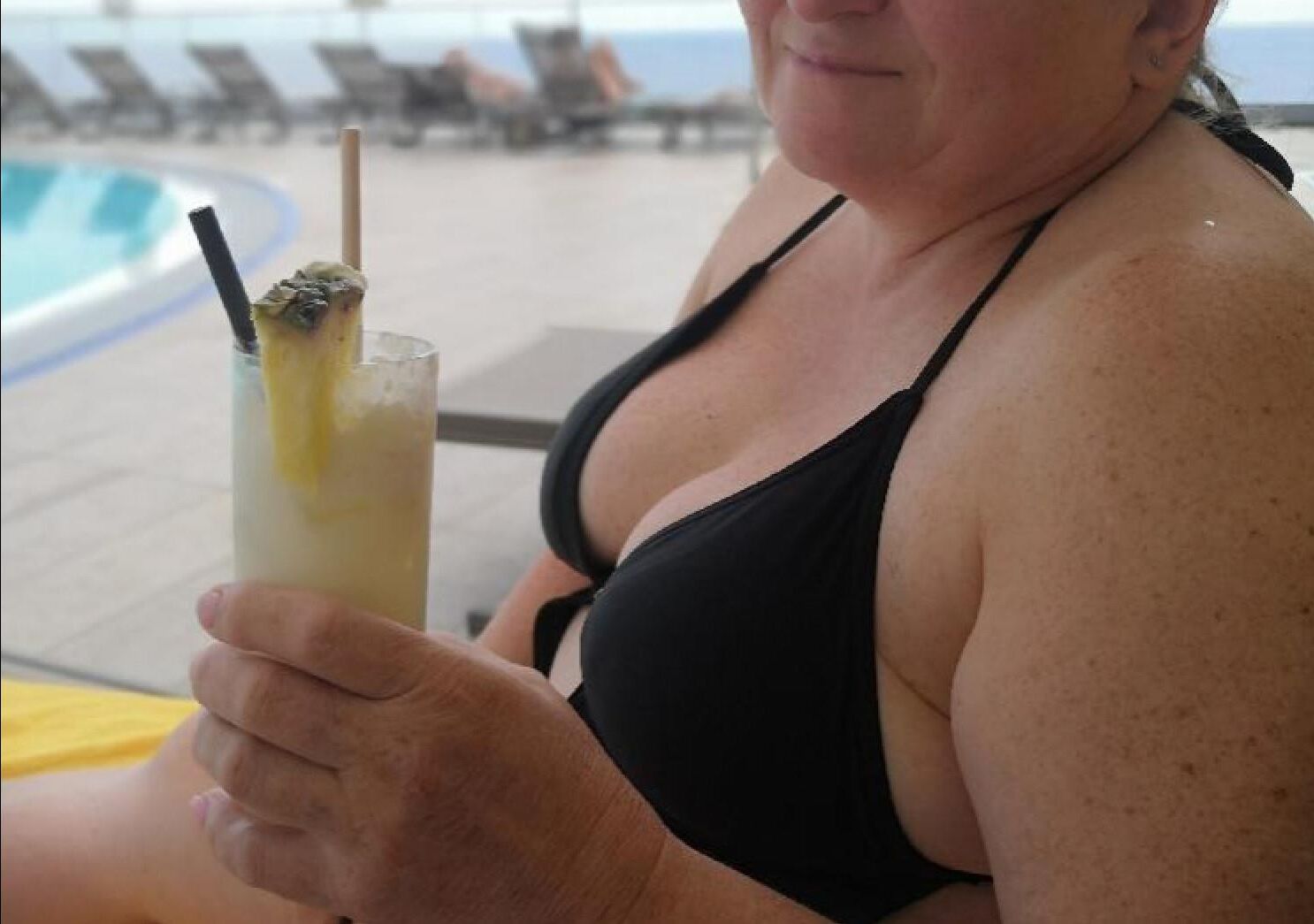My wife has always loved good swim, good drink and good sex!
