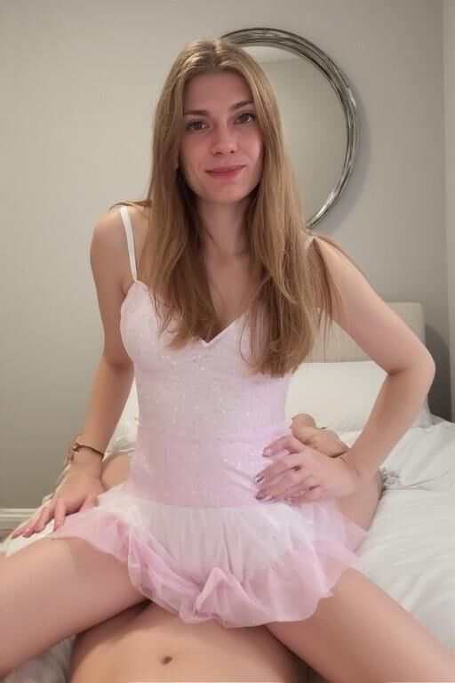 Frauen in Partykleidern ... überspannen einen Mann