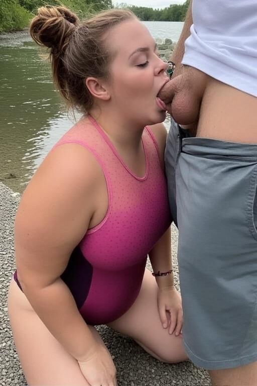 Betrunkene Frauen am See