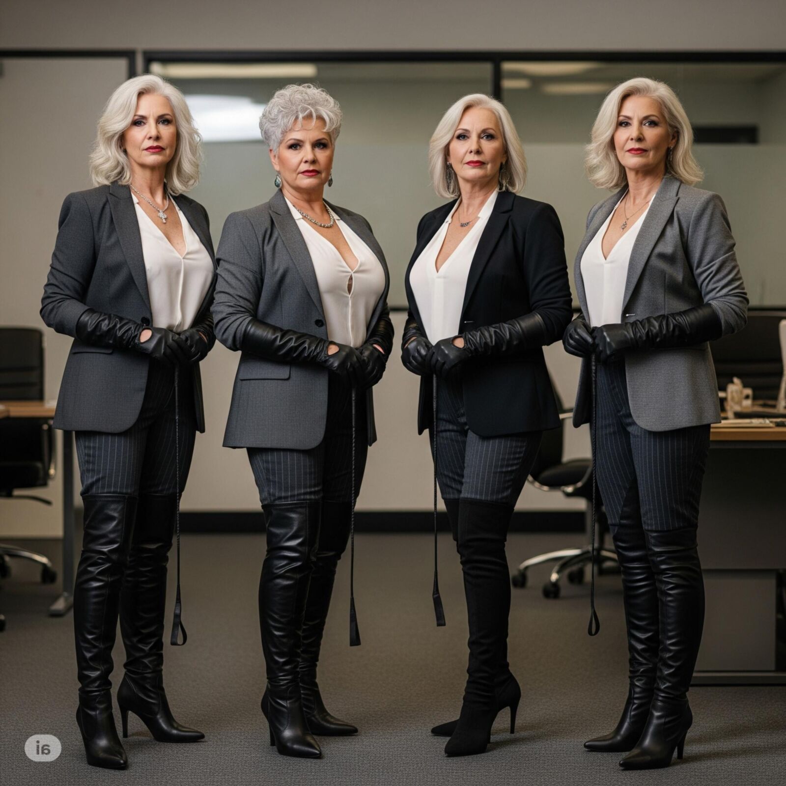 Ladies with a whip (restored)