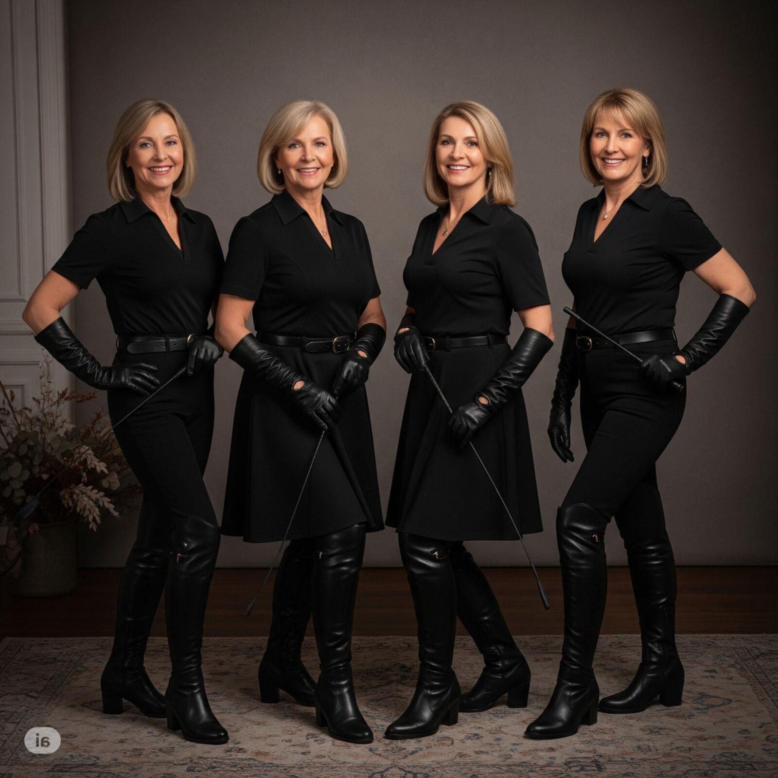 Ladies with a whip (restored)
