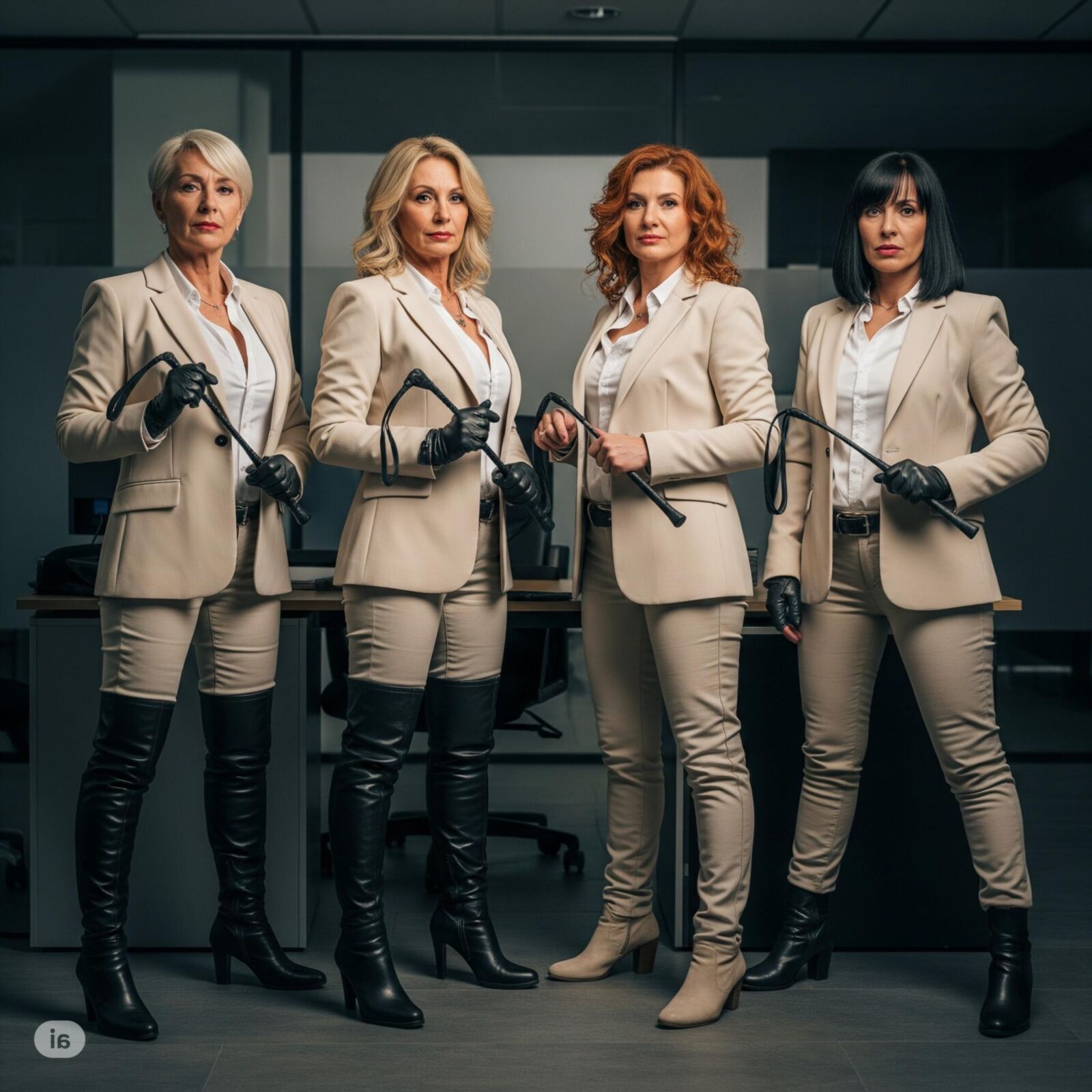 Ladies with a whip (restored)