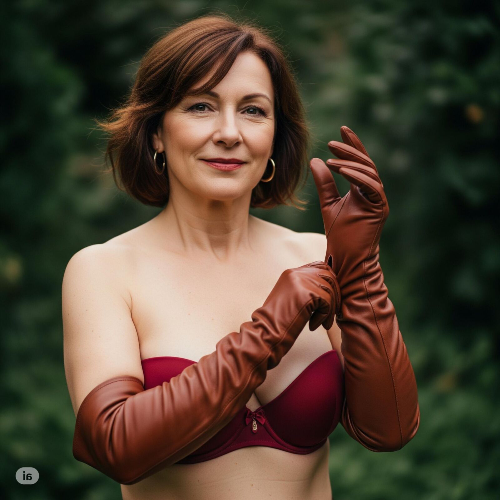 Putting on gloves (restored) 