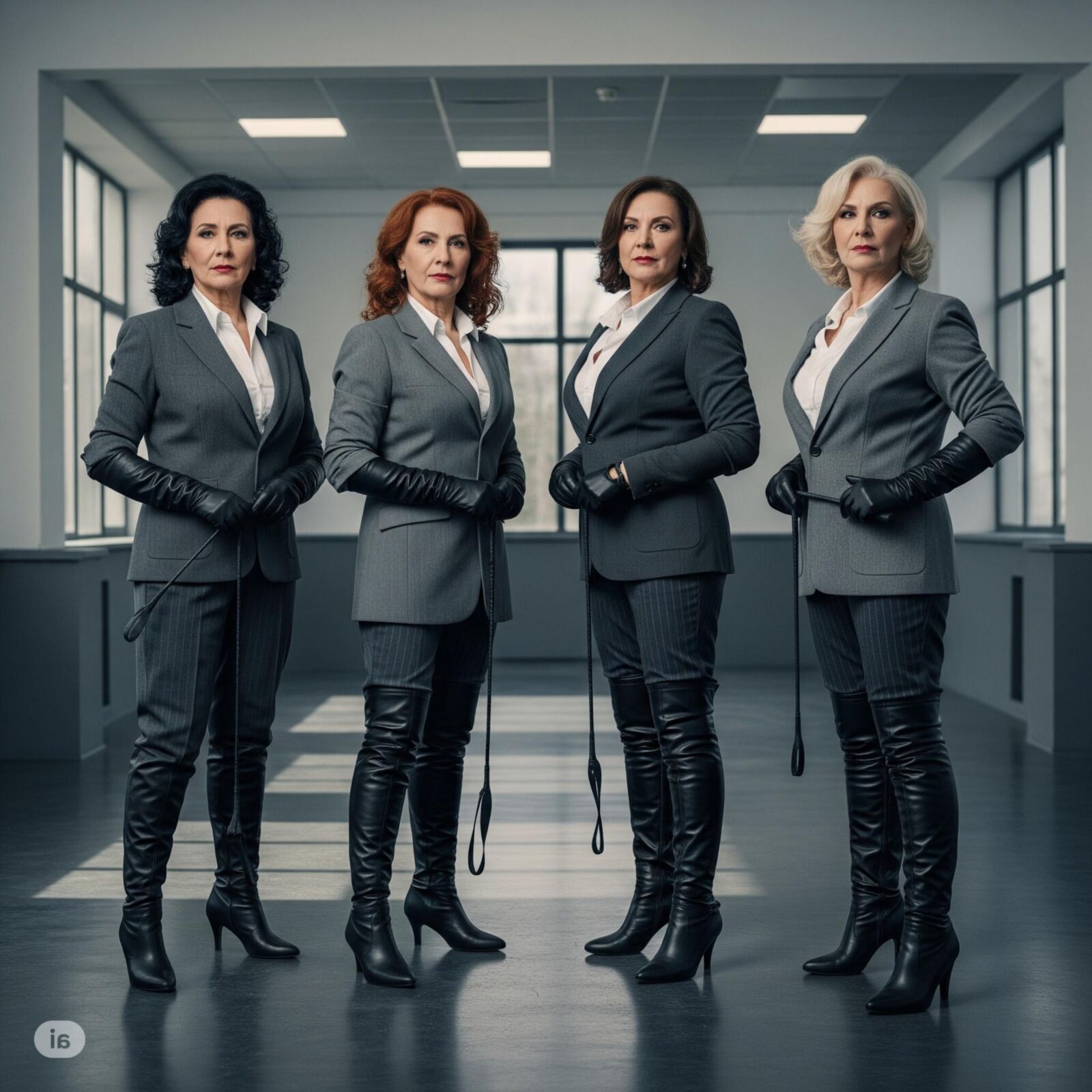 Ladies with a whip (restored)