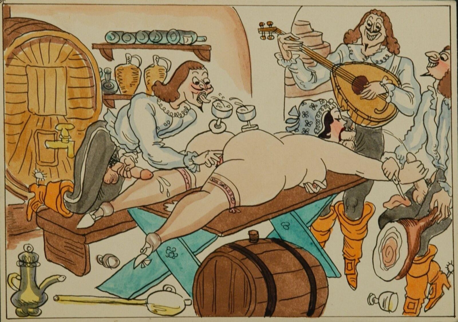 Rare spanking and erotic art