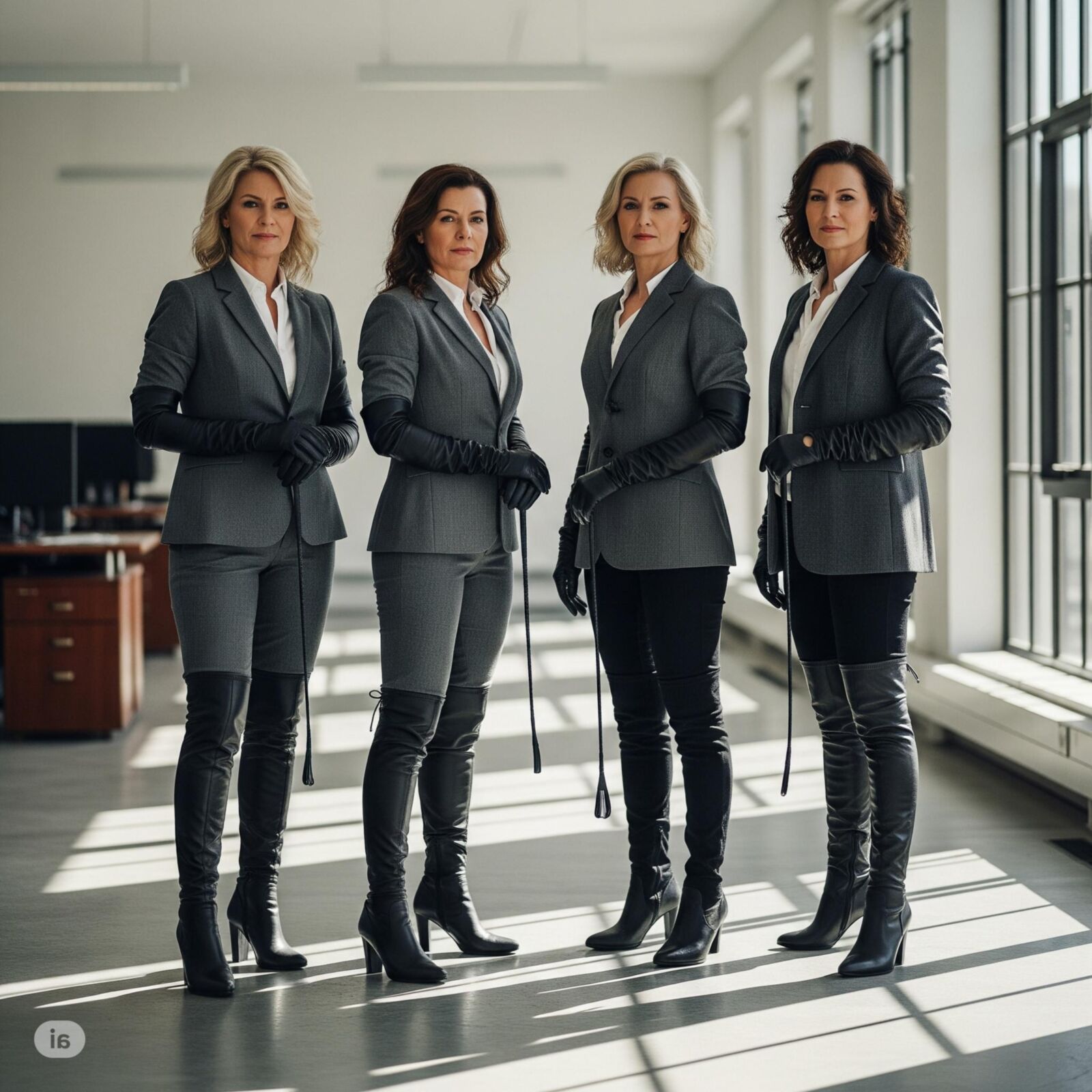 Ladies with a whip (restored)