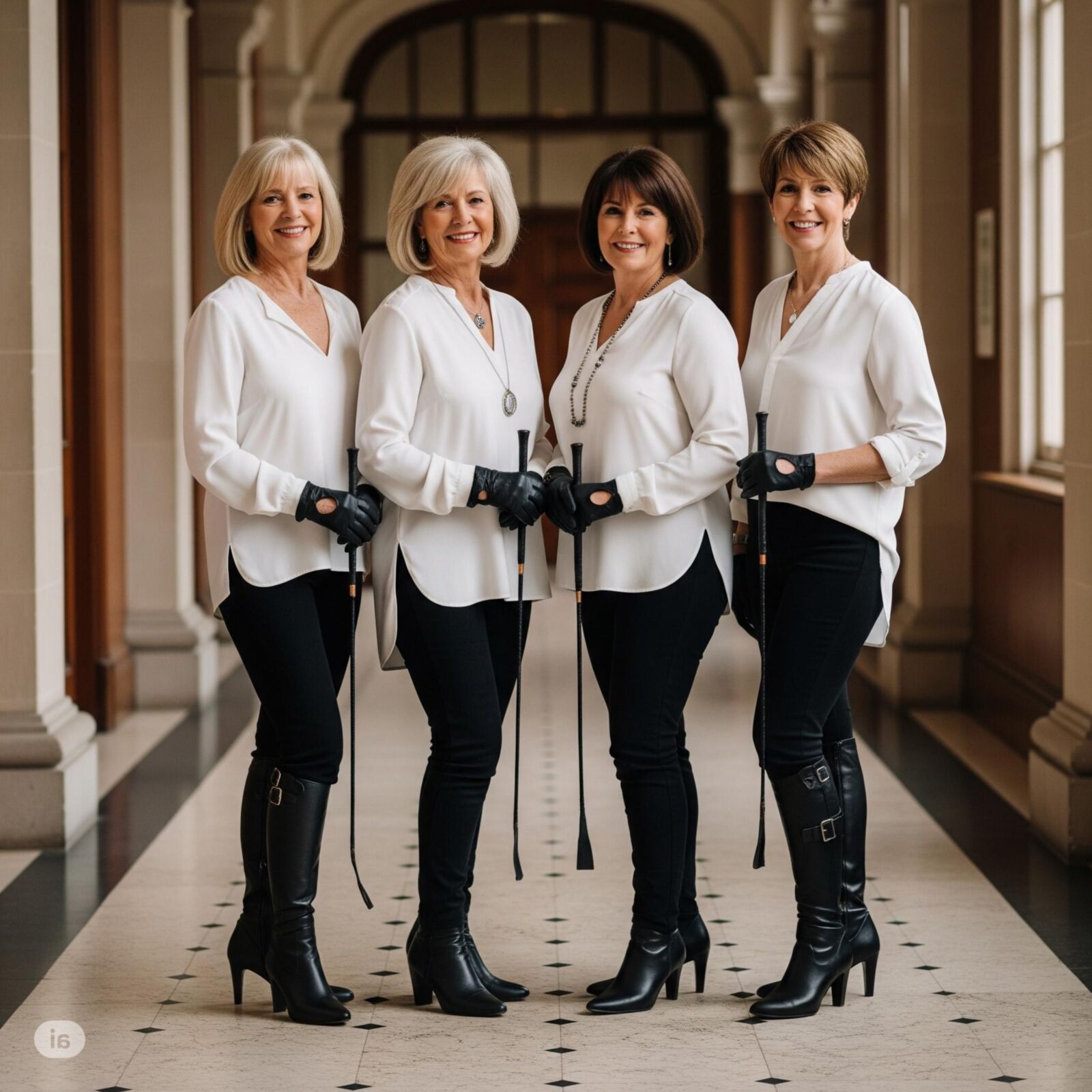 Ladies with a whip (restored)
