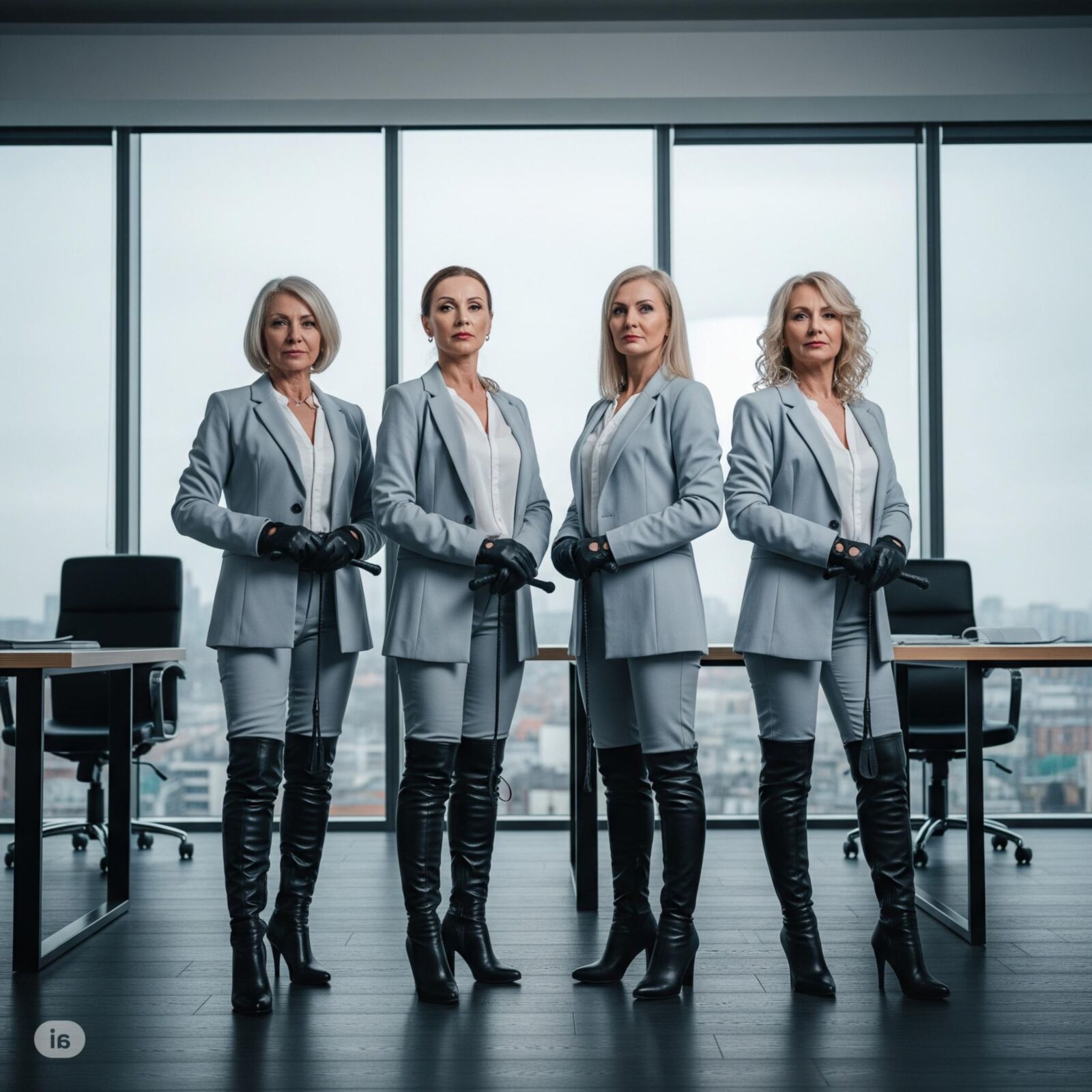 Ladies with a whip (restored)