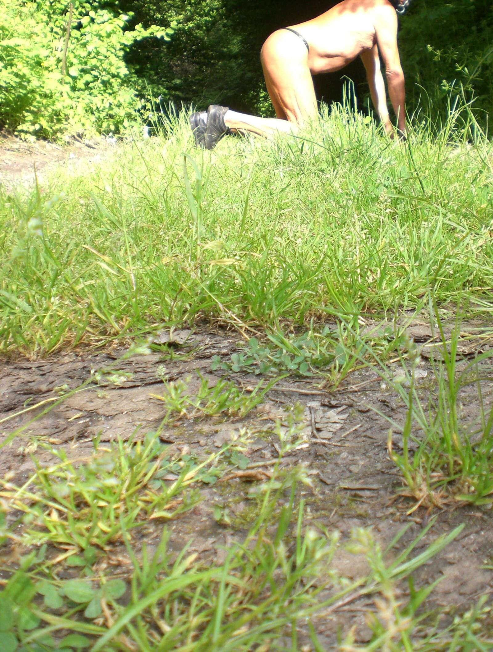slave pet outdoor with leash