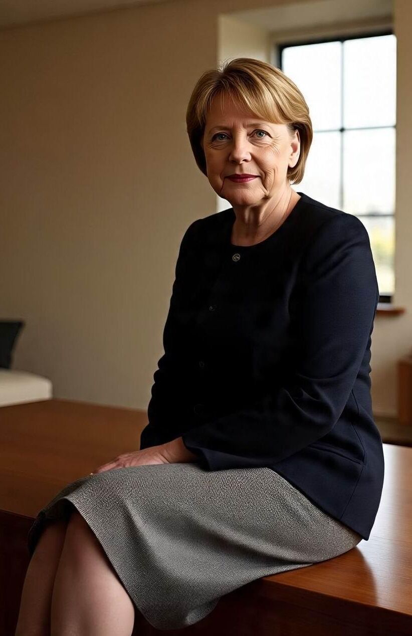 Angela Merkel sexy in Roöcken und Pumps ...