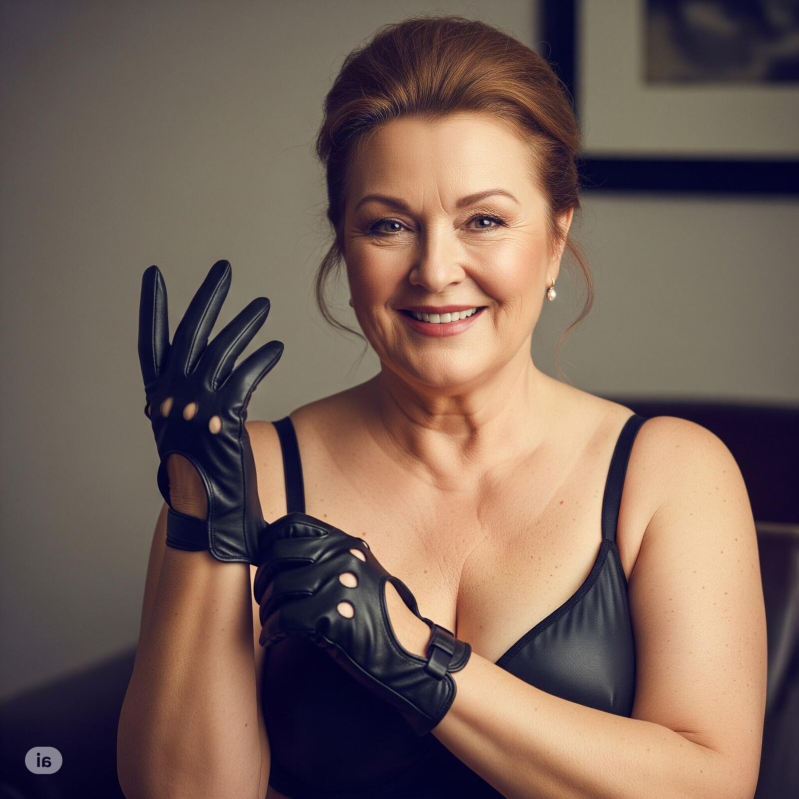 Putting on gloves (restored) 