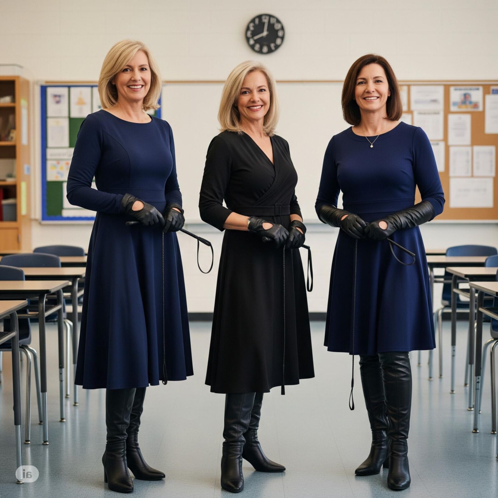 Ladies with a whip (restored)