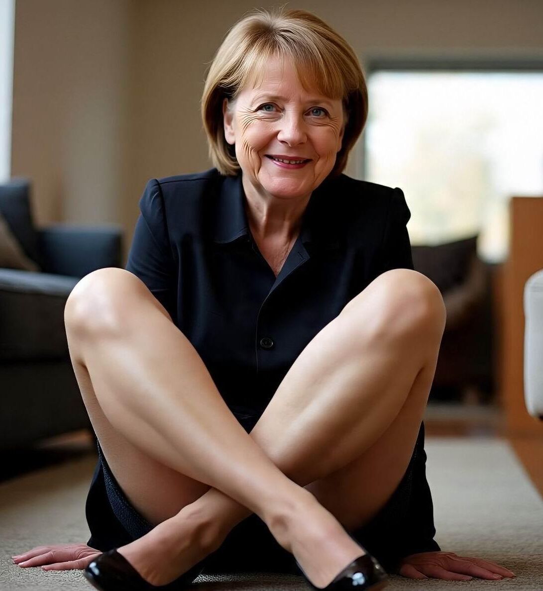 Angela Merkel Legshow in Nylon und Hohen Hacken AI