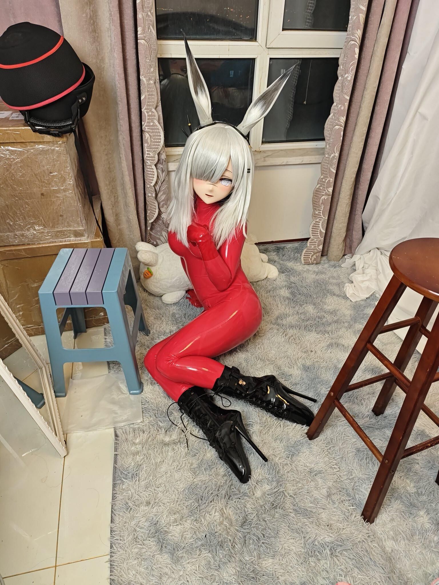 Asian, Lack, Nylons 