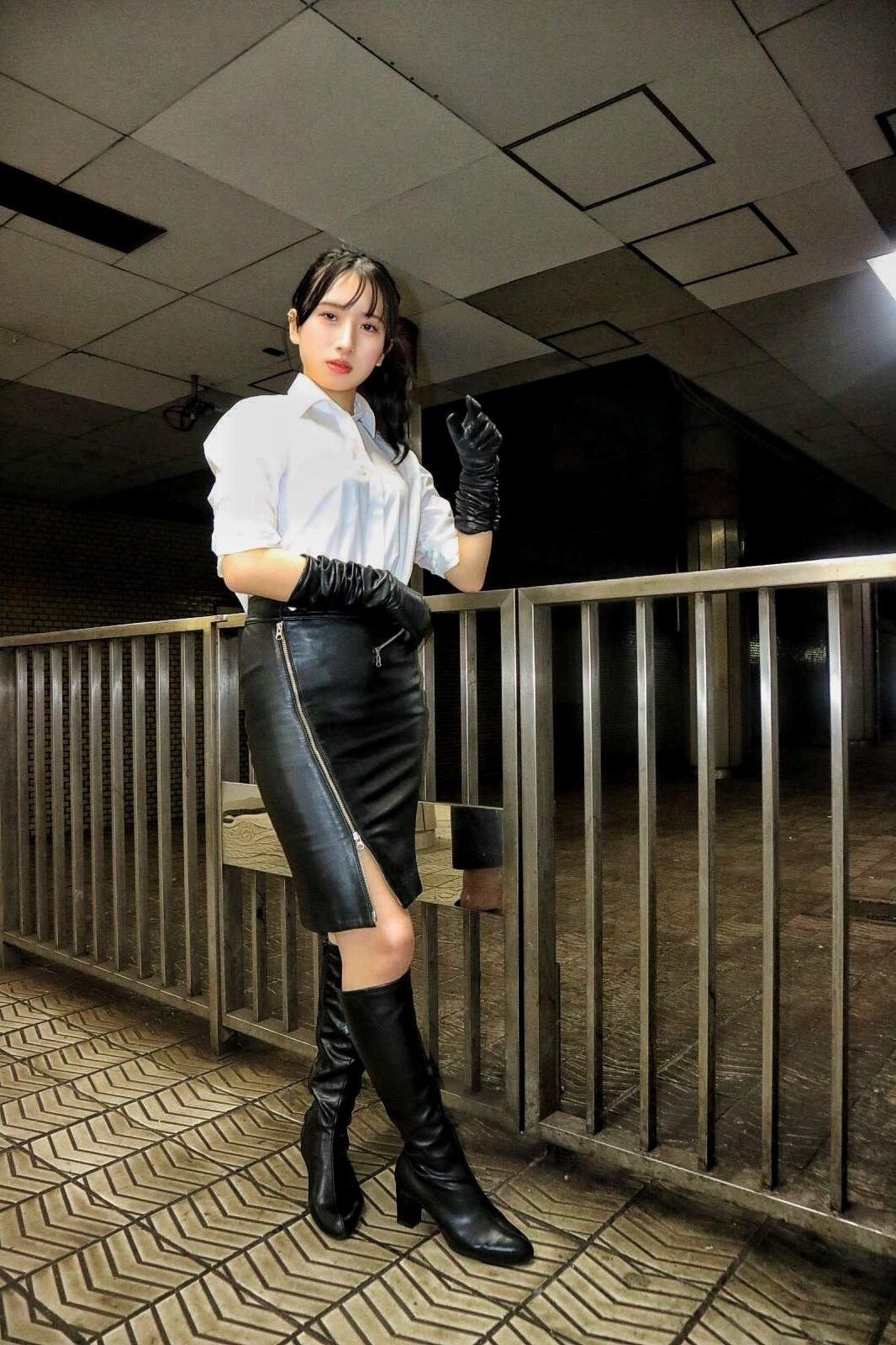 Asian, Lack, Nylons 