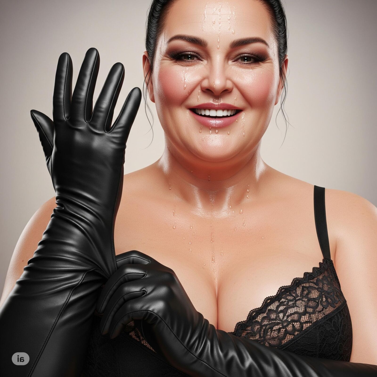 Putting on gloves (restored) 