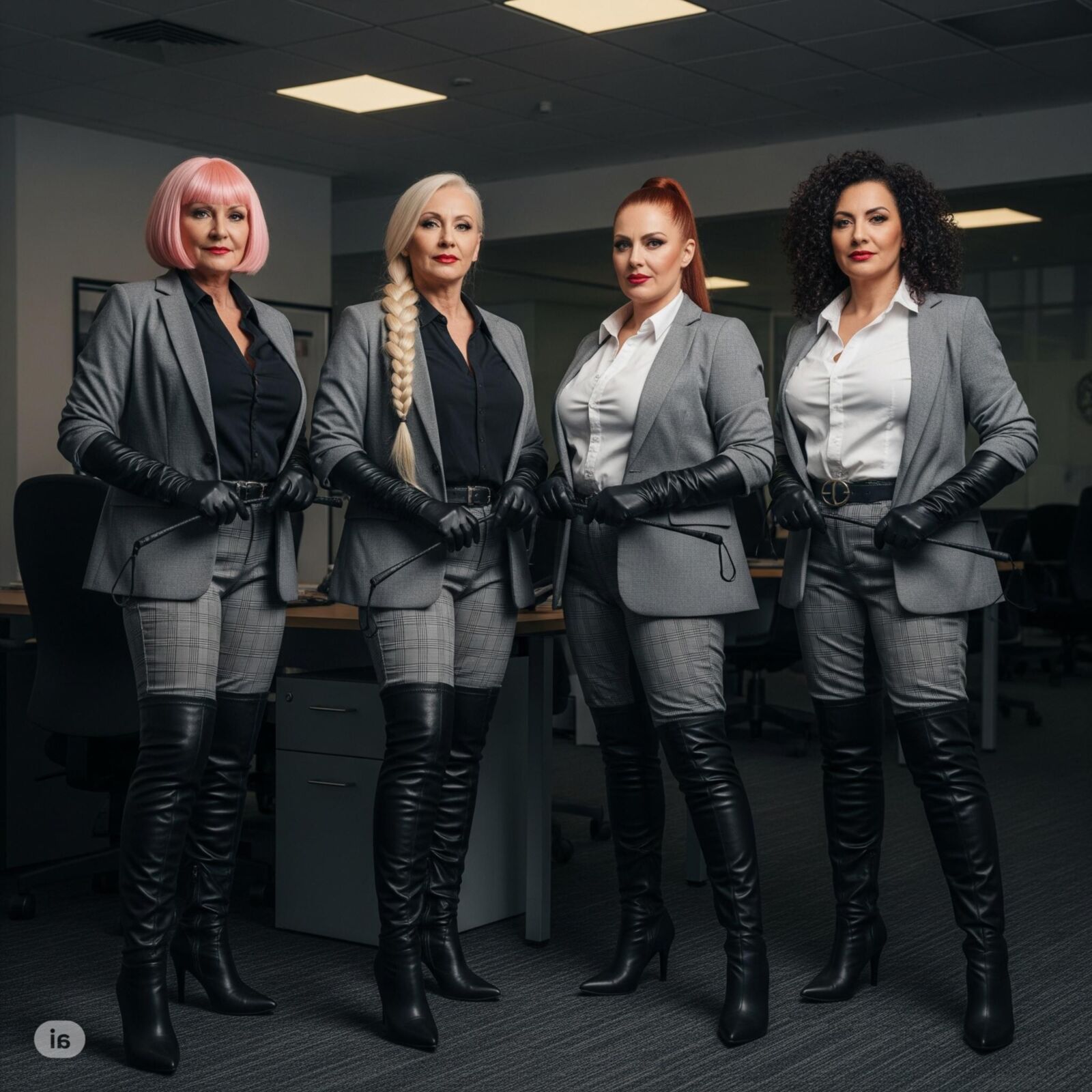 Ladies with a whip (restored)