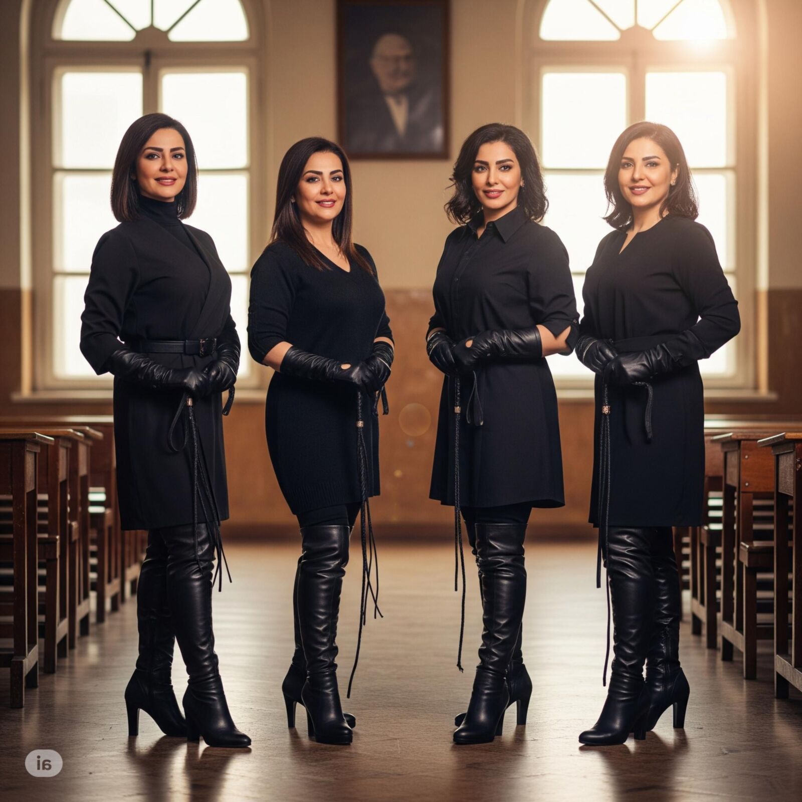 Ladies with a whip (restored)