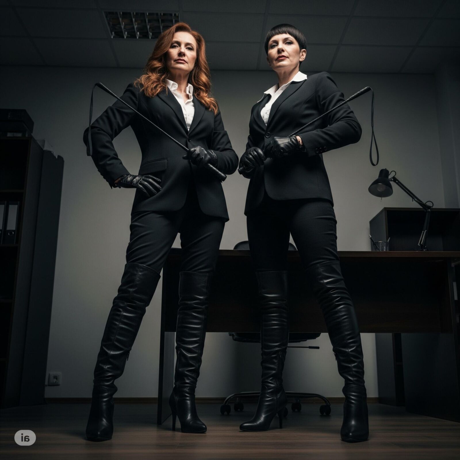 Ladies with a whip (restored)