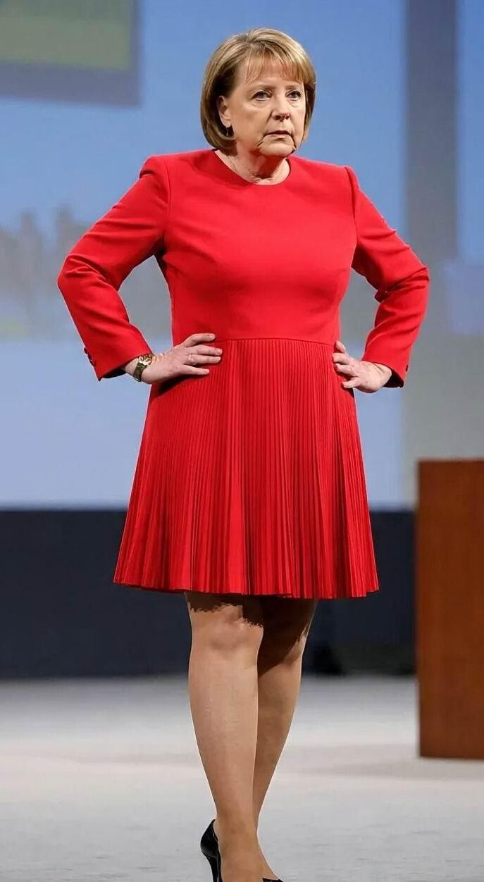 Angela Merkel sexy in Roöcken und Pumps ...