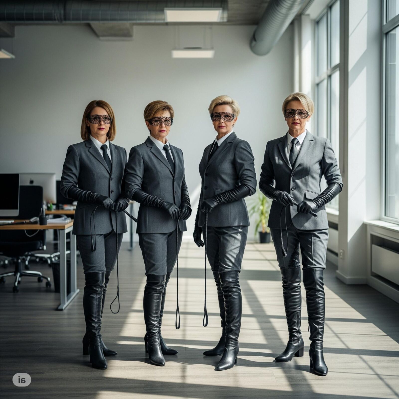 Ladies with a whip (restored)