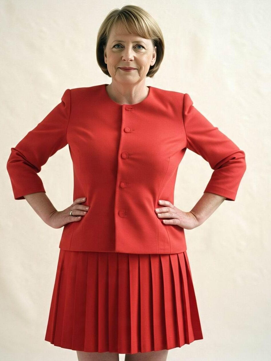 Angela Merkel sexy in Roöcken und Pumps ...