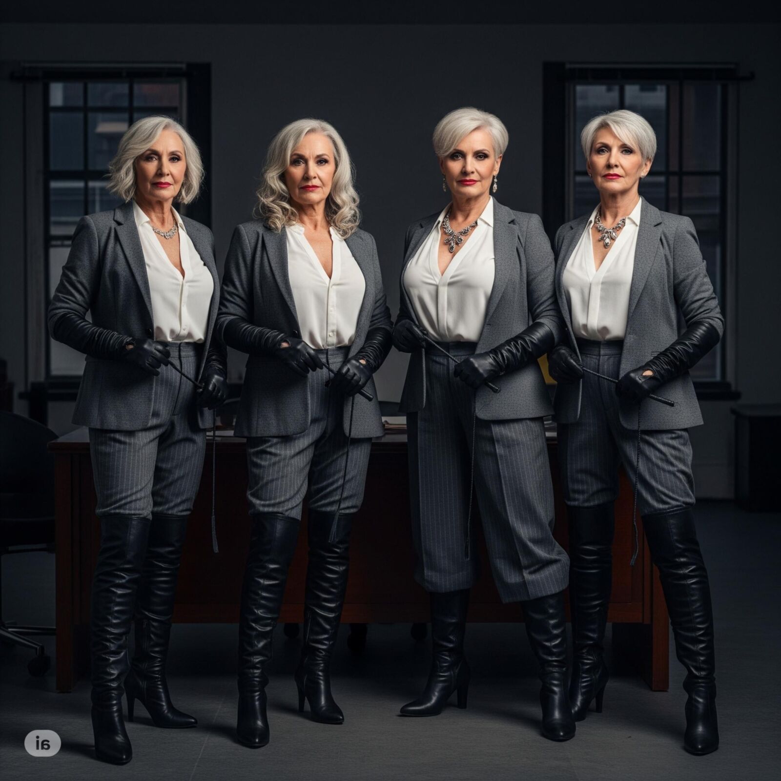 Ladies with a whip (restored)