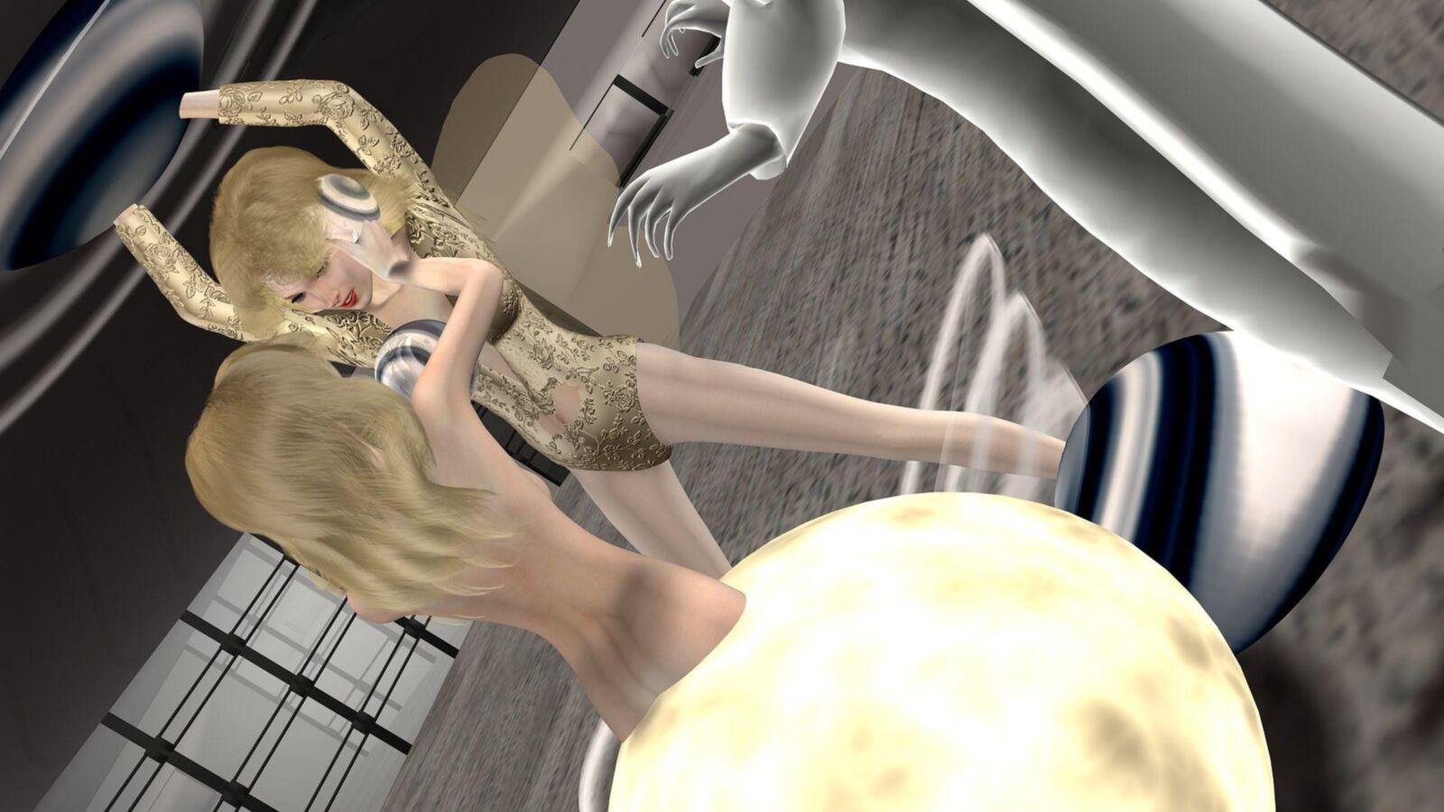 Evil Twins () Angel in Leotard Pantyhose and Heels