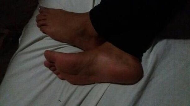 Pies de mi antiguo estudiante universitario