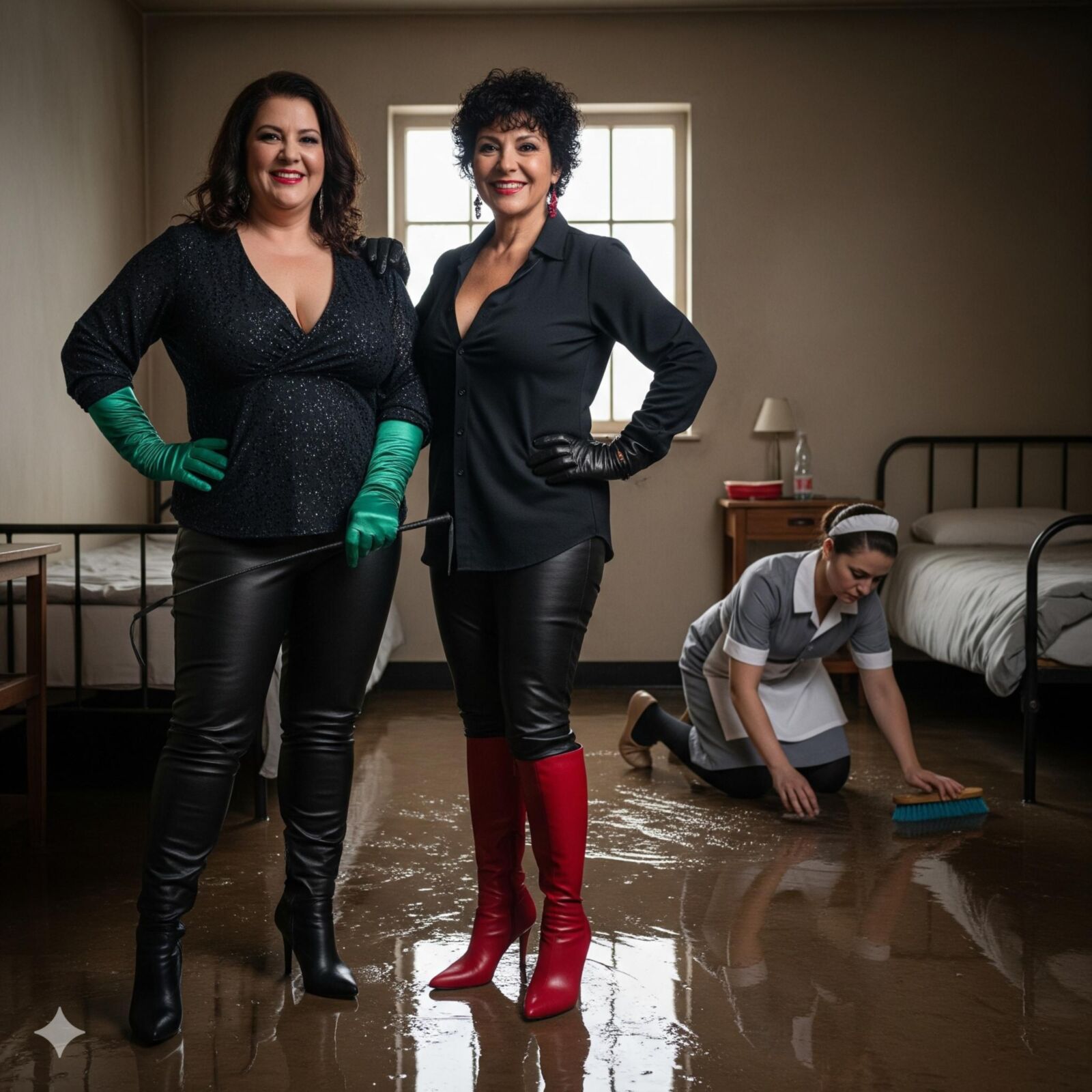 BRUNETTES (besuchen das gemütliche Zimmer ihrer Dienstmädchen)
