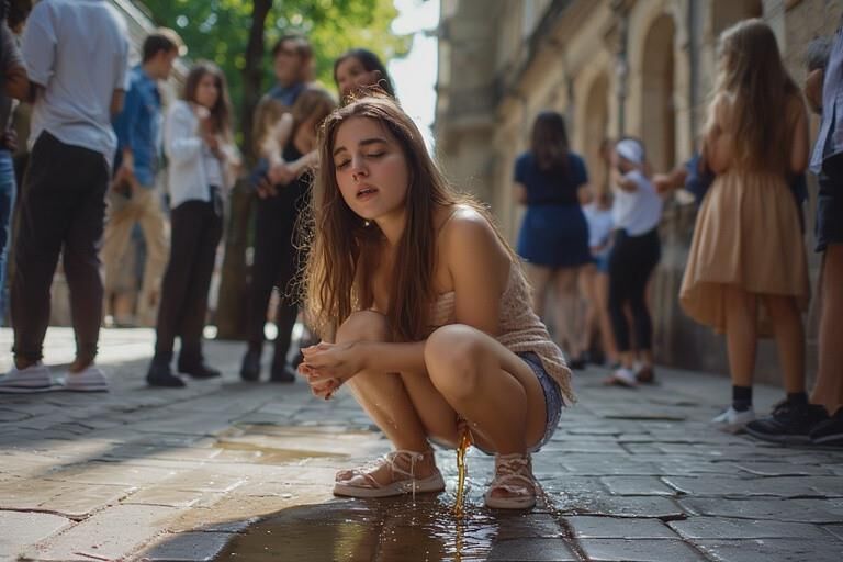 Koch des Küchenchefs zu pissen
