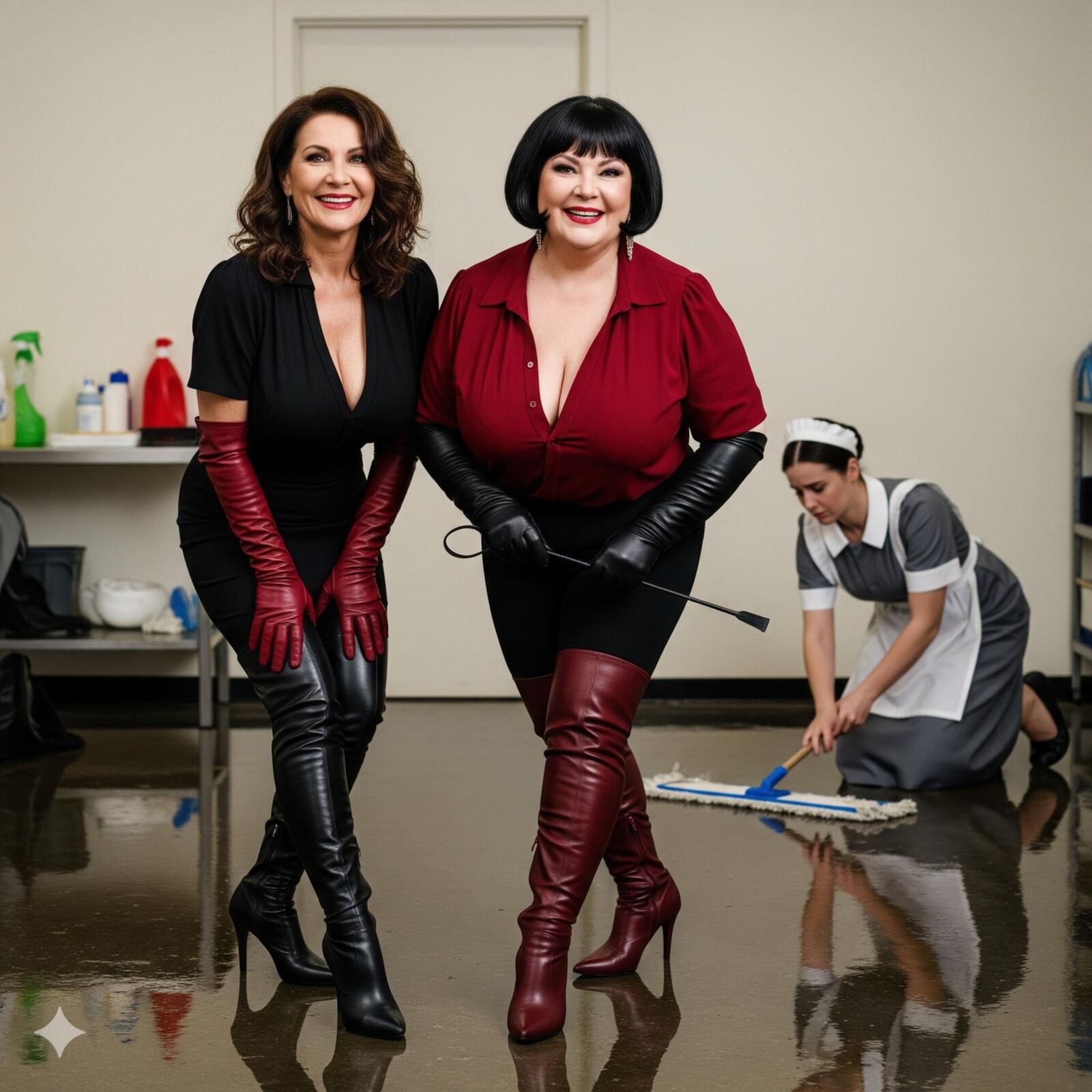 BRUNETTES (besuchen das gemütliche Zimmer ihrer Dienstmädchen)