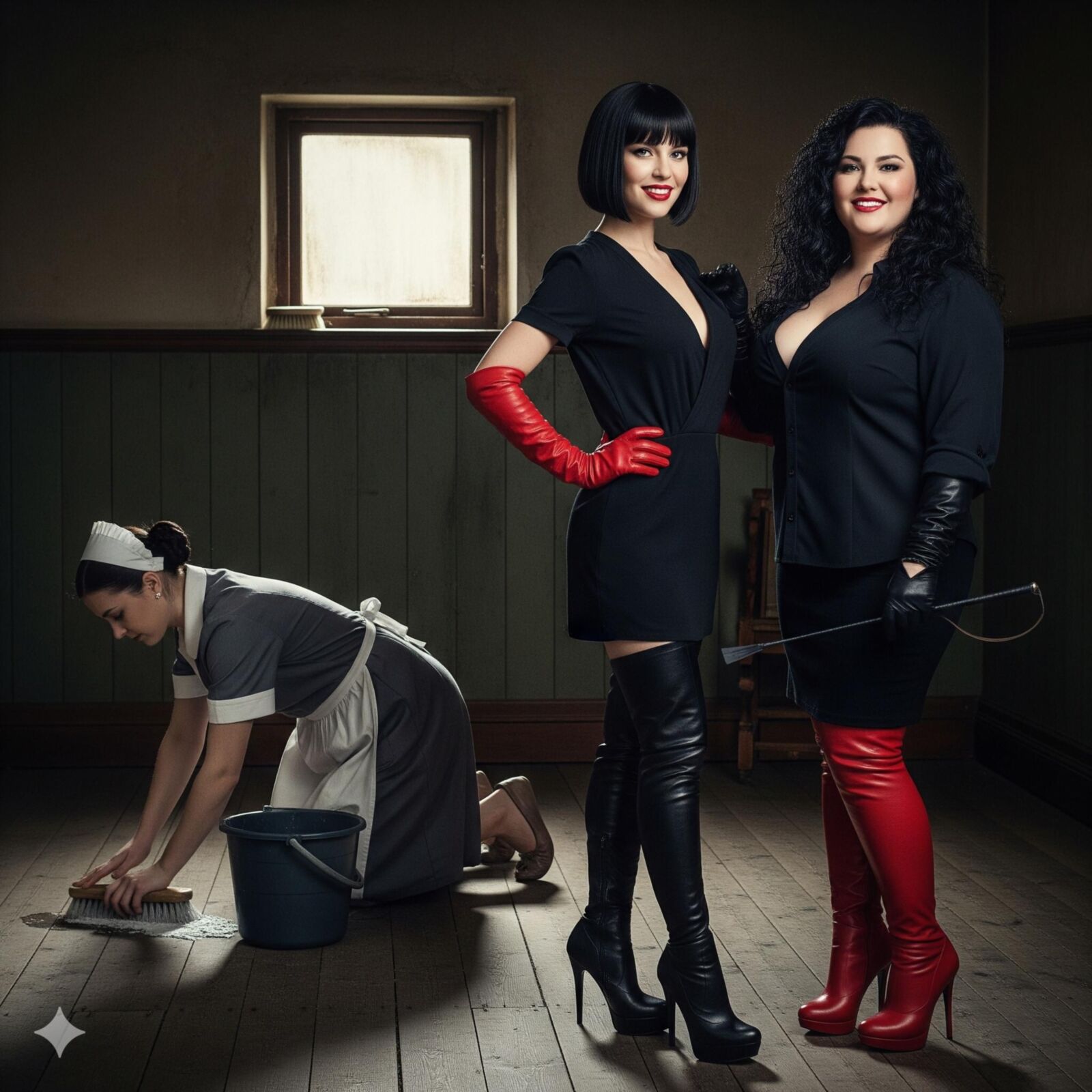 BRUNETTES (besuchen das gemütliche Zimmer ihrer Dienstmädchen)