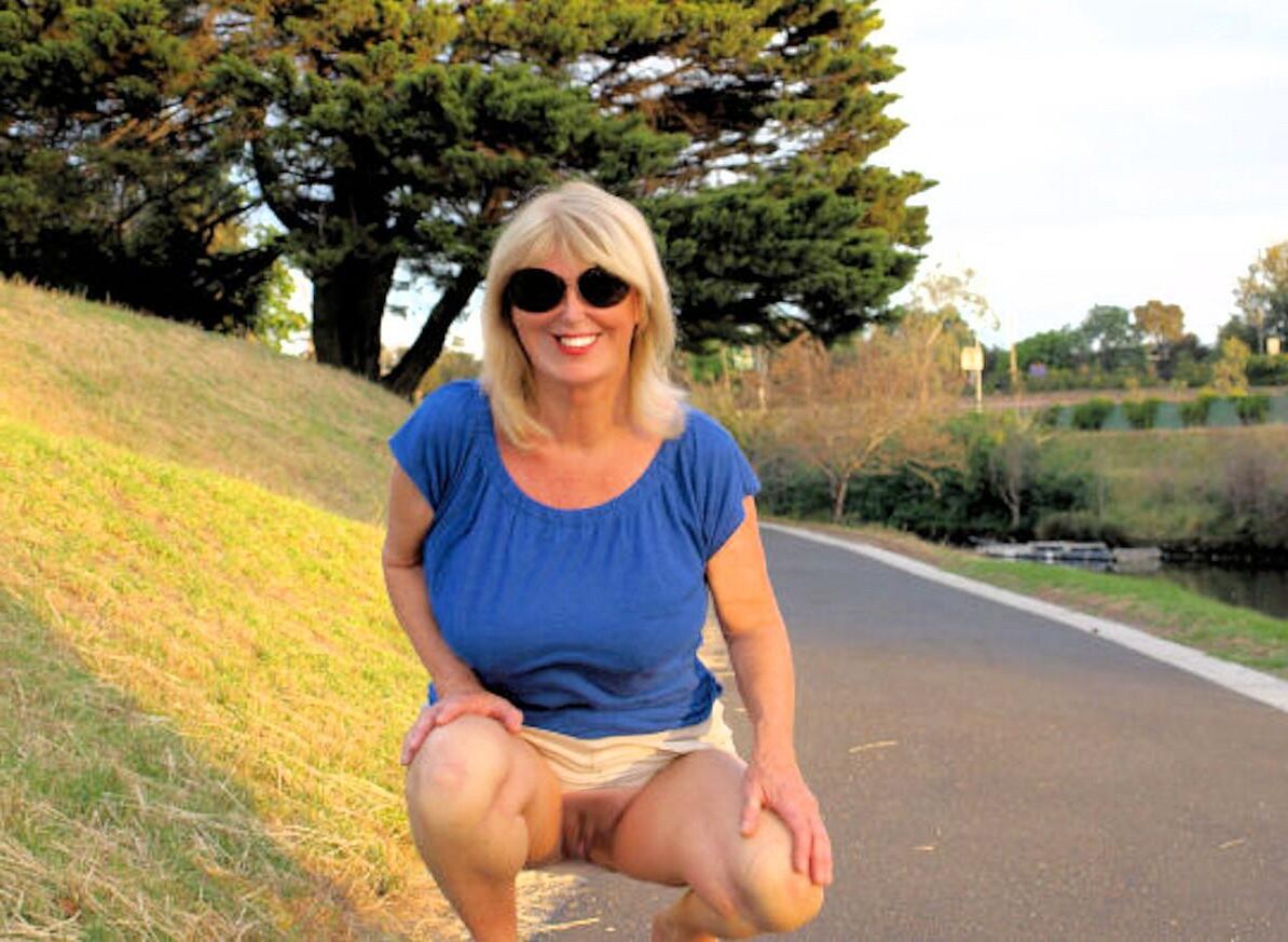 GREEN SPACES our lovely LADY DIANE NUDE in PARKS and GARDENS!
