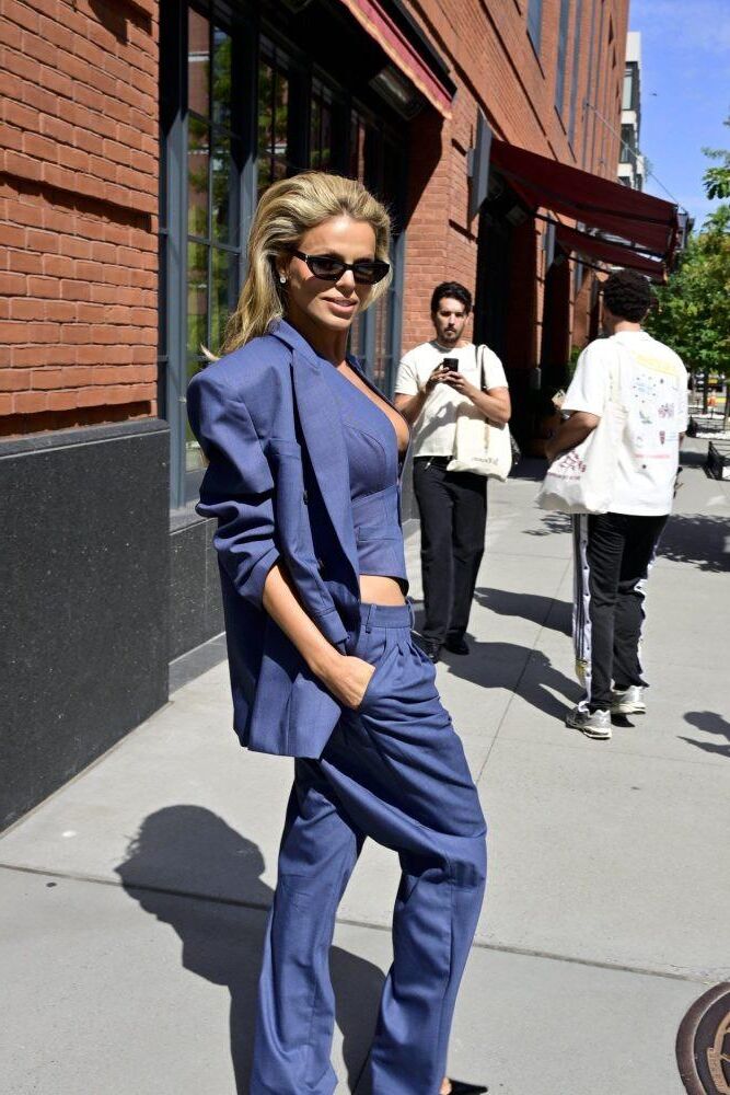 Brooks Nader Debuts Power Suit Chic in NYC