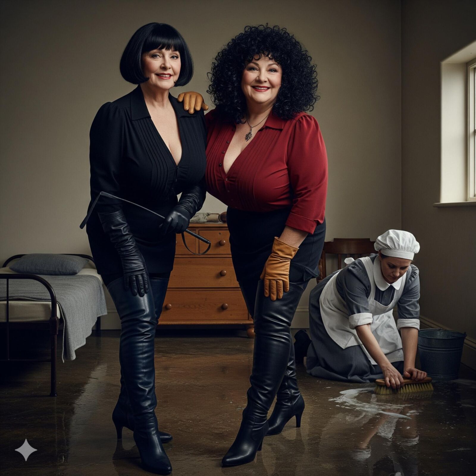 BRUNETTES (besuchen das gemütliche Zimmer ihrer Dienstmädchen)