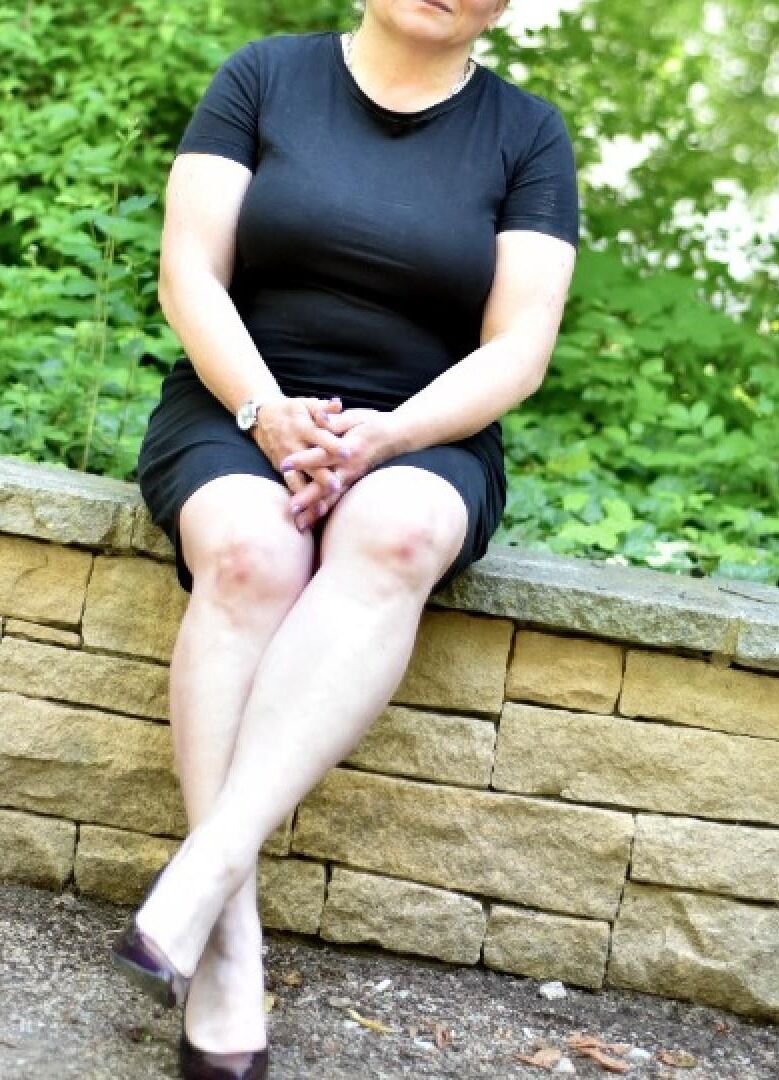 My wife dressed elegantly but also flashing her big tits 