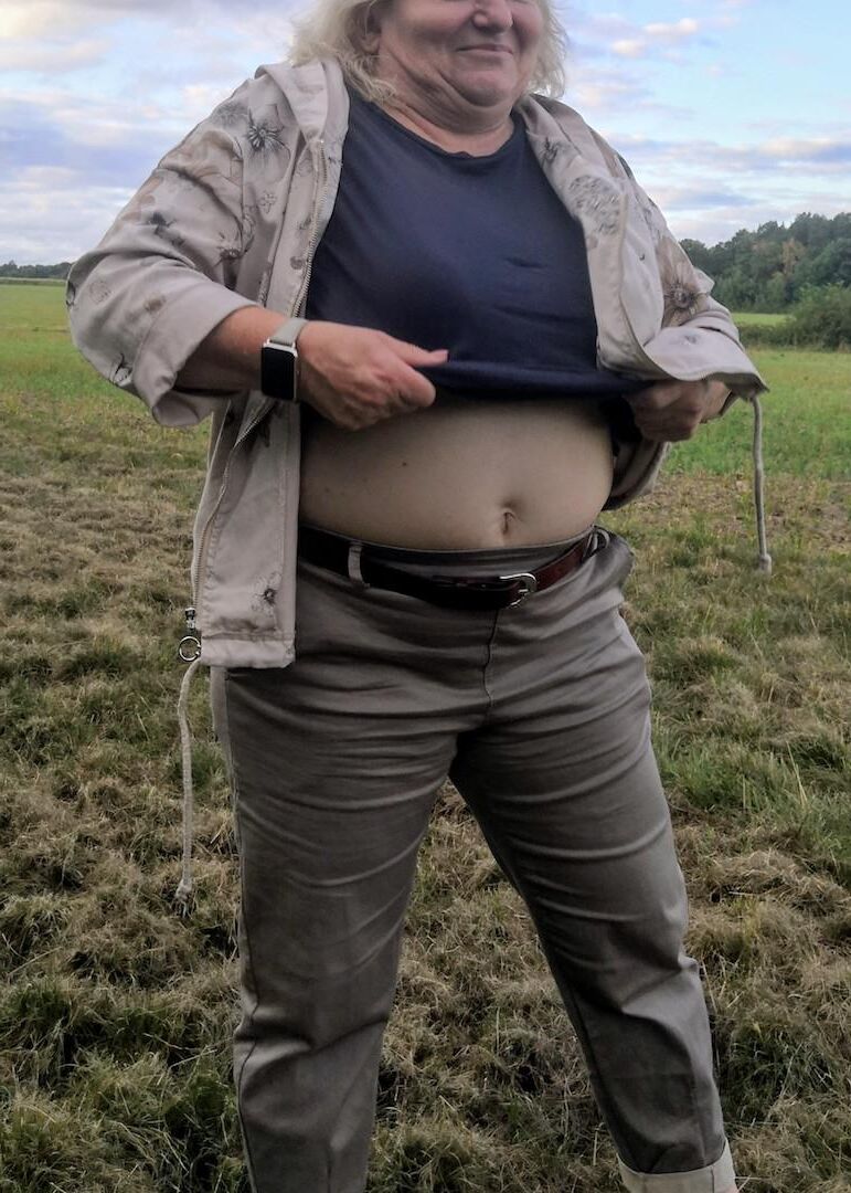 My wife dressed elegantly but also flashing her big tits 
