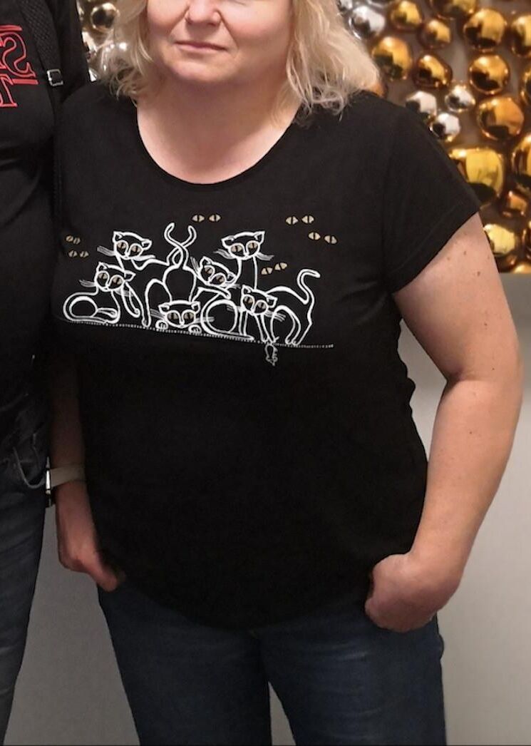 My wife dressed elegantly but also flashing her big tits 
