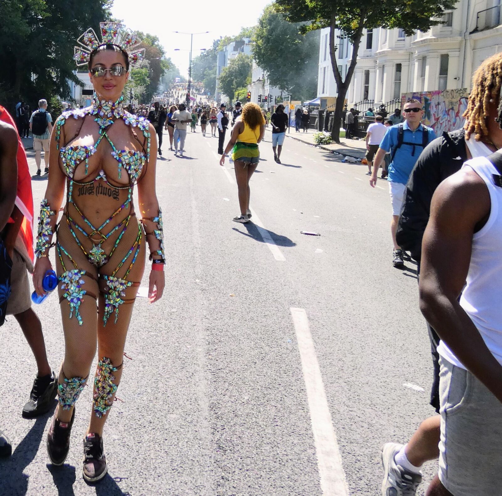 Gold mesh bodisuit