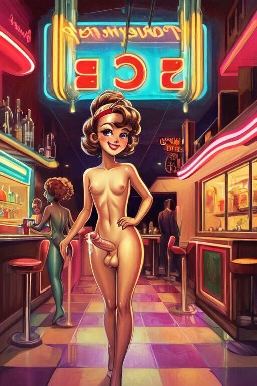 A s Style Pin Up Fountain Kellnerin trans