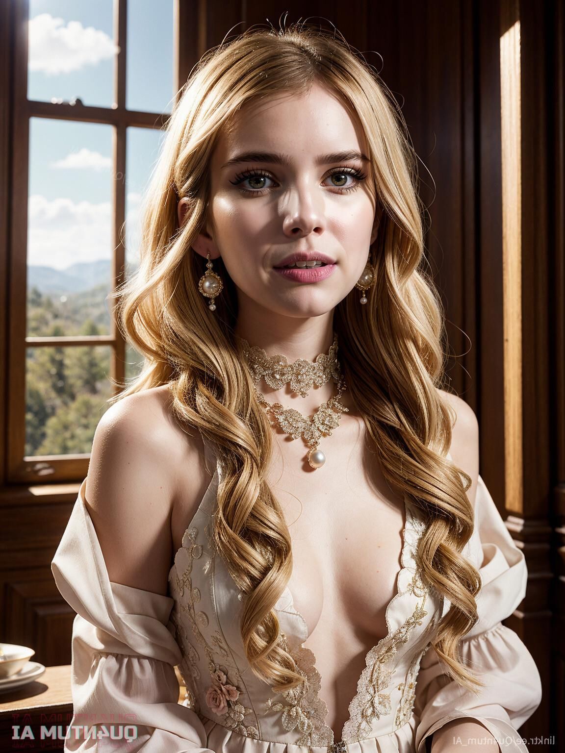 AI Emma Roberts # Paradise Hills Nancy Drew Flowers Scream Aquam