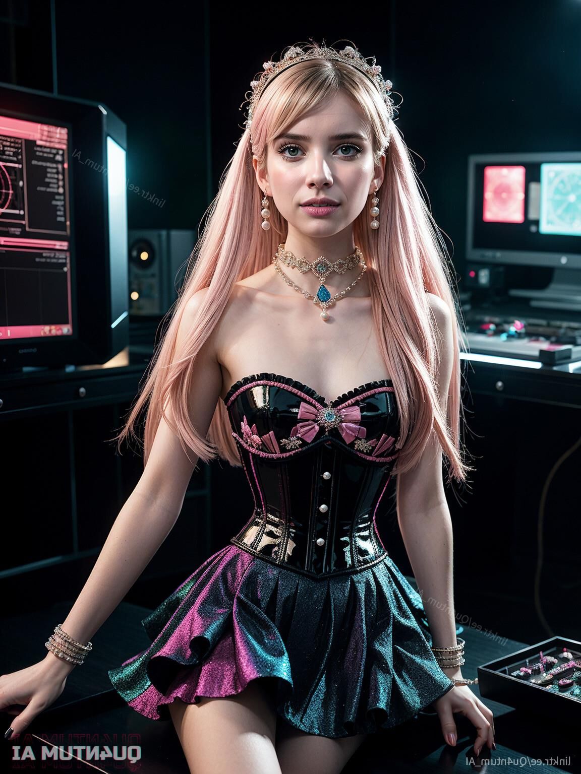 AI Emma Roberts # Paradise Hills Nancy Drew Flowers Scream Aquam