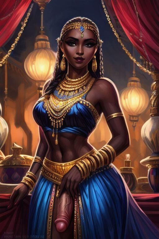 Afroamerikanische Odaliska trans